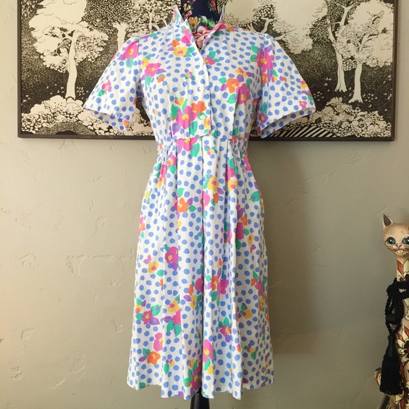 Vintage Petites by Willi Floral Rockabilly Dress - Picture 2 of 8